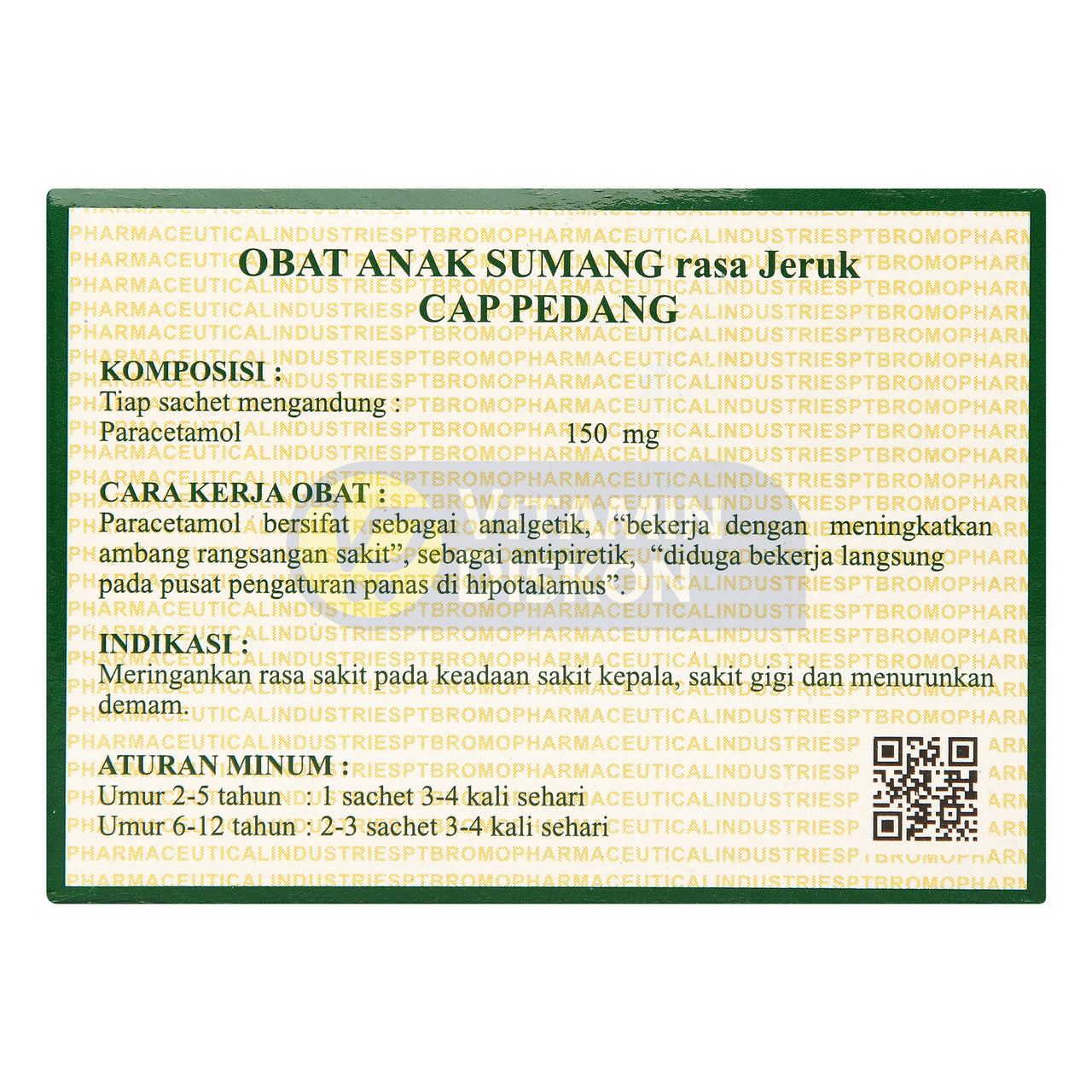 ANAK SUMANG CAP PEDANG RASA JERUK 100 SACHET