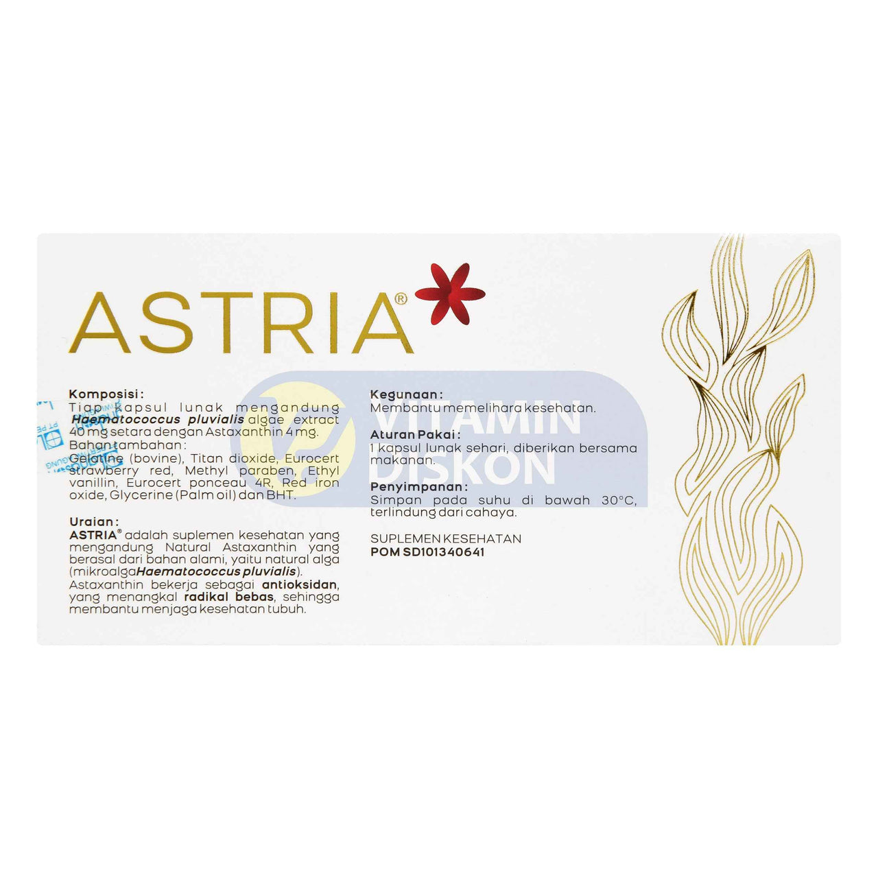 ASTRIA ASTAXANHIN 4 MG 12 KAPSUL