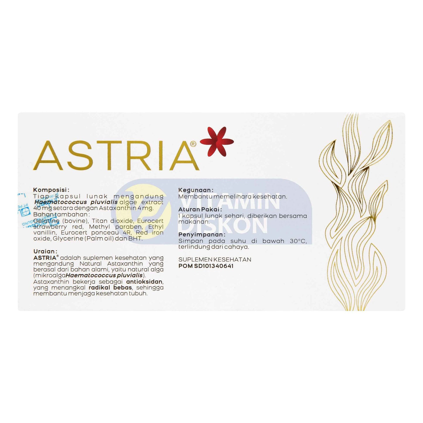 ASTRIA ASTAXANHIN 4 MG 12 KAPSUL