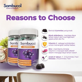 SAMBUCOL BLACK ELDERBERRY GUMMIES 50s