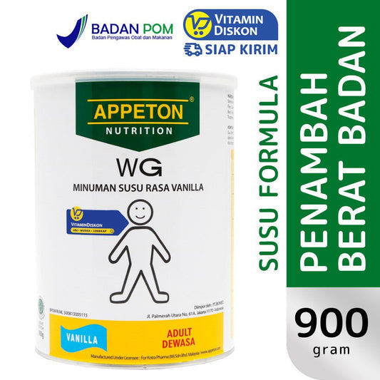 APPETON WEIGHT GAIN SUSU UNTUK GEMUK RASA VANILLA 900 Gr