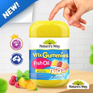 NATURE'S WAY VITA GUMMIES FISH OIL TRIO 60'S