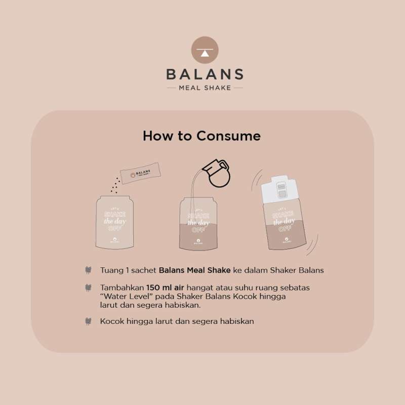 BALANS MEAL SHAKE CHOCO OAT 1 POUCH @12 Pcs