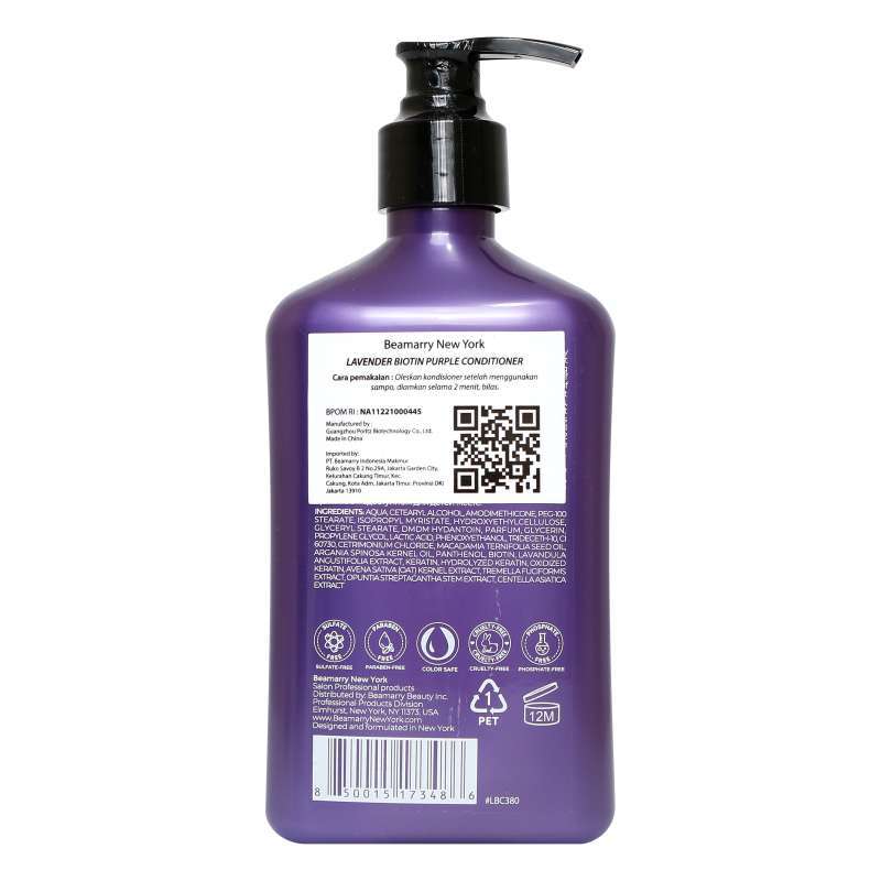 BEAMARRY CONDITIONER LAVENDER BIOTIN PURPLE 380ML