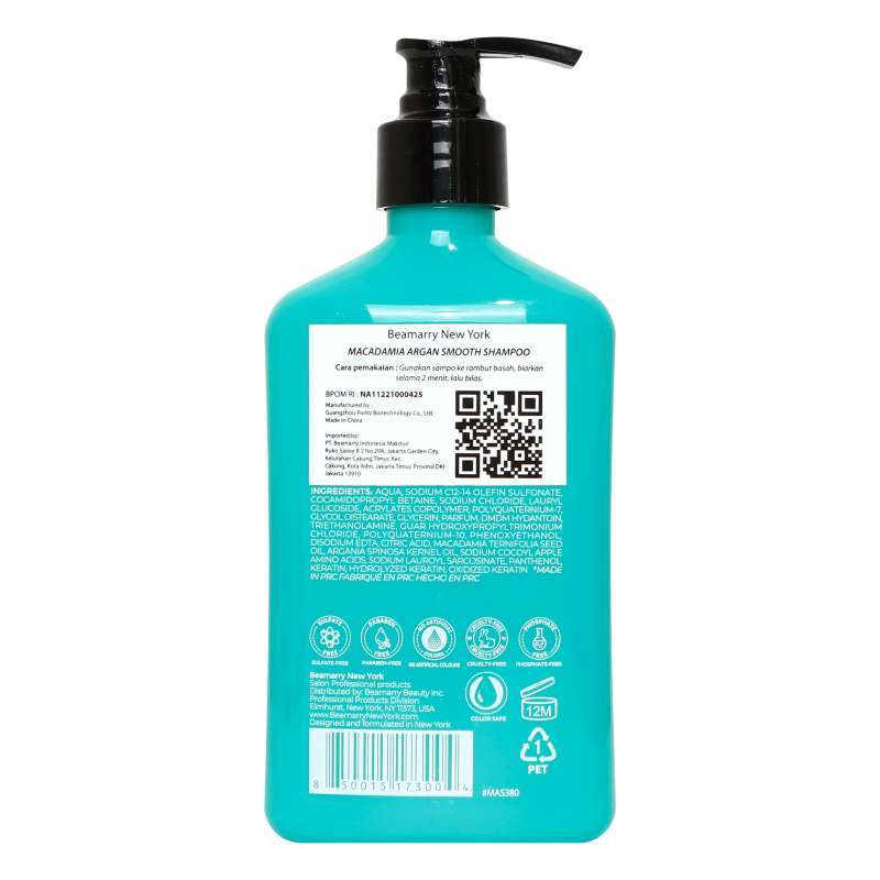 BEAMARRY SHAMPOO MACADAMIA ARGAN SMOOTH 380ML