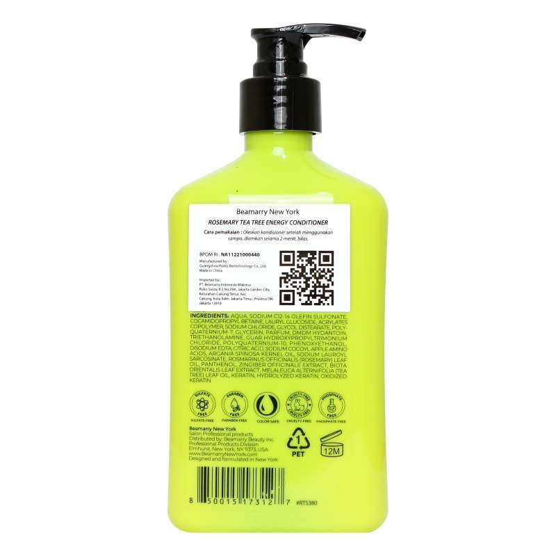 BEAMARRY SHAMPOO ROSEMARY KERATIN TEA TREE 380ML