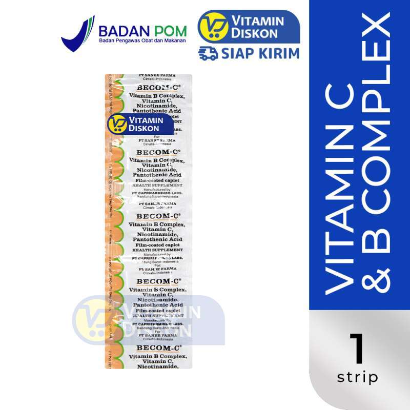 BECOM C 1 STRIP 10 KAPLET - VitaminDiskon