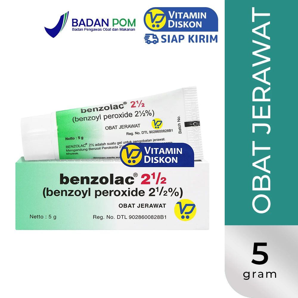 BENZOLAC BENZOYL PEROXIDE 2.5% 5GR