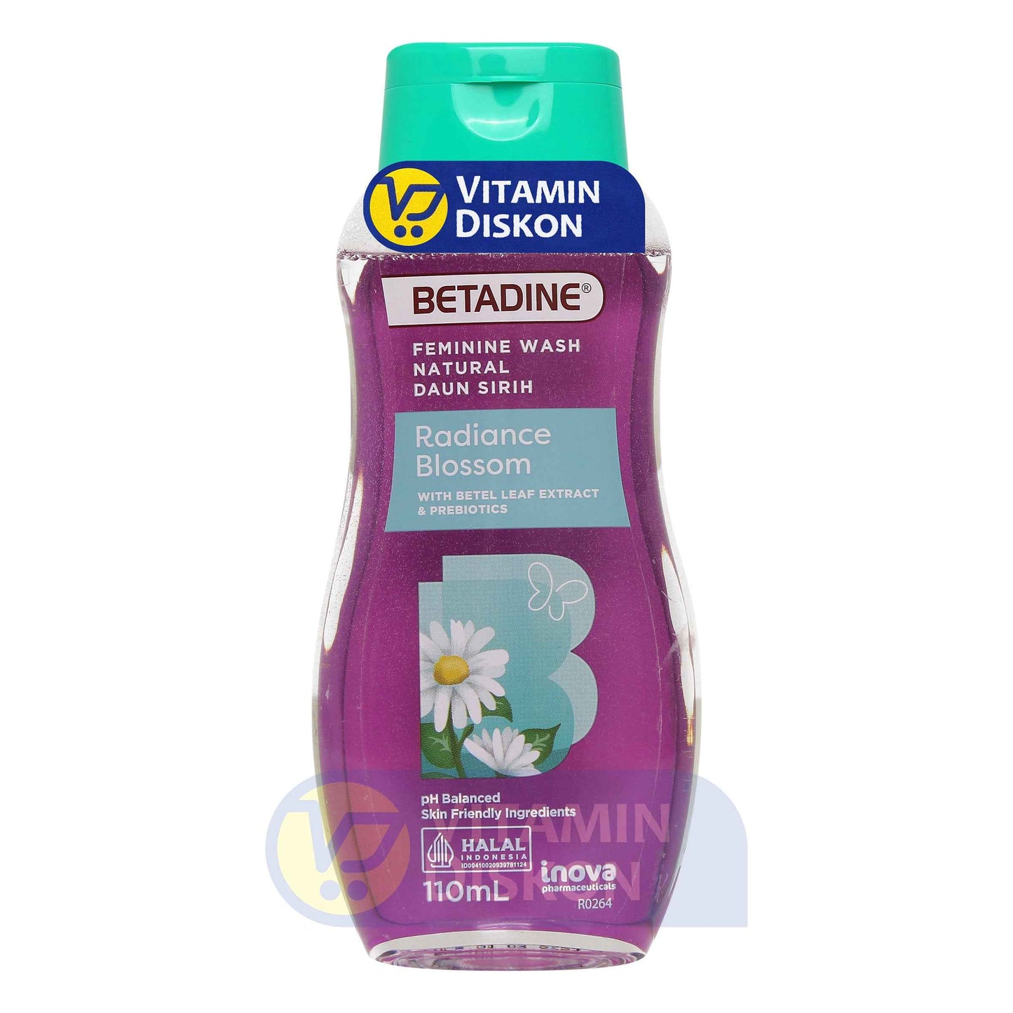 BETADINE FEMININE WASH NATURAL DAUN SIRIH RADIANCE BLOSSOM 110 ML