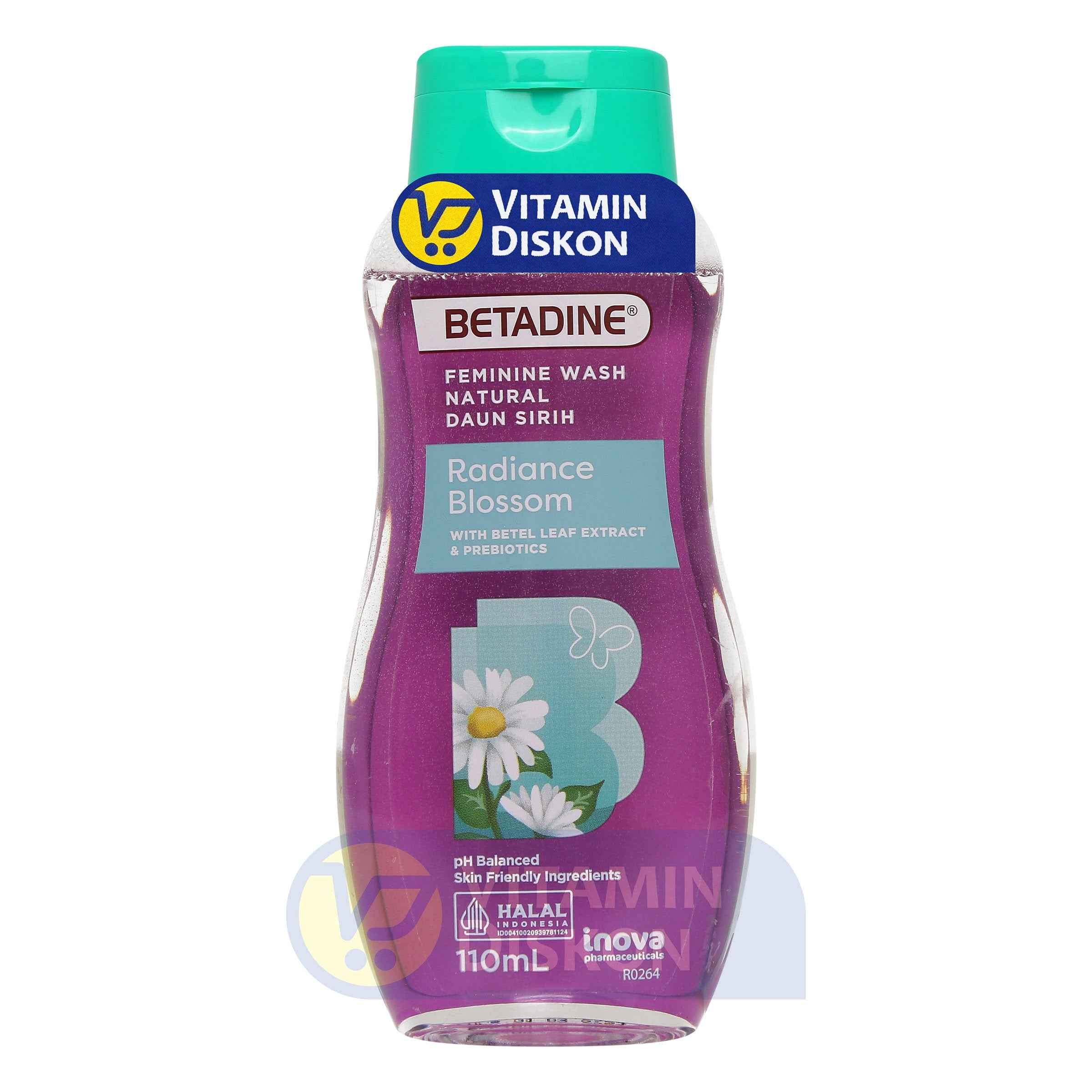 BETADINE FEMININE WASH NATURAL DAUN SIRIH RADIANCE BLOSSOM 110 ML
