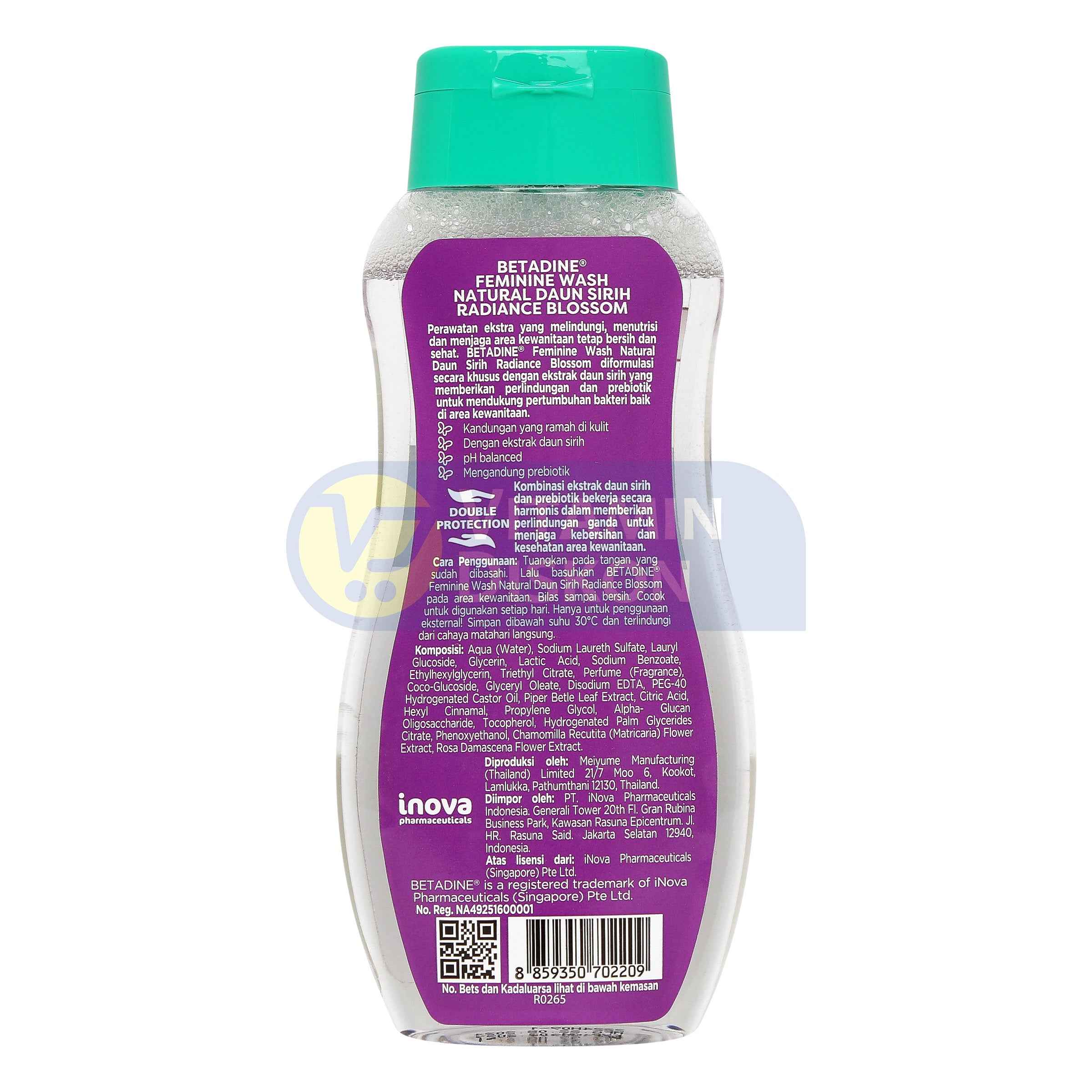BETADINE FEMININE WASH NATURAL DAUN SIRIH RADIANCE BLOSSOM 110 ML