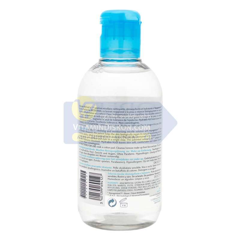 Bioderma Hydrabio H2O Moisturising Make Up Removing Micelle Solution [250 mL]