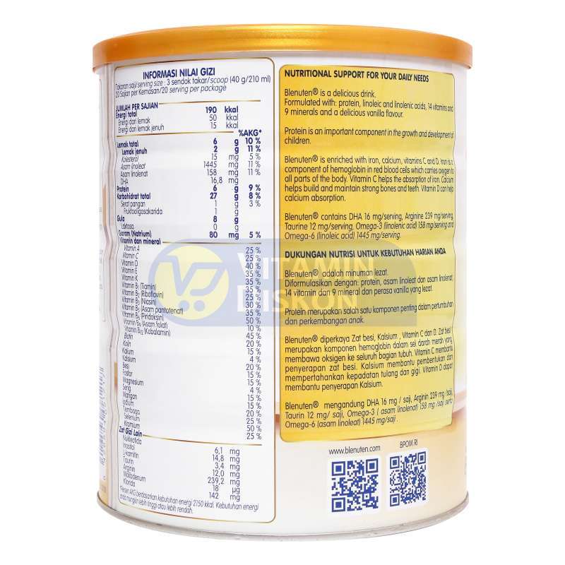 BLENUTEN RASA VANILLA - ISI 400GR