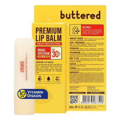 BUTTERED PREMIUM LIPBALM SPF30 PA++++ LYCHEE
