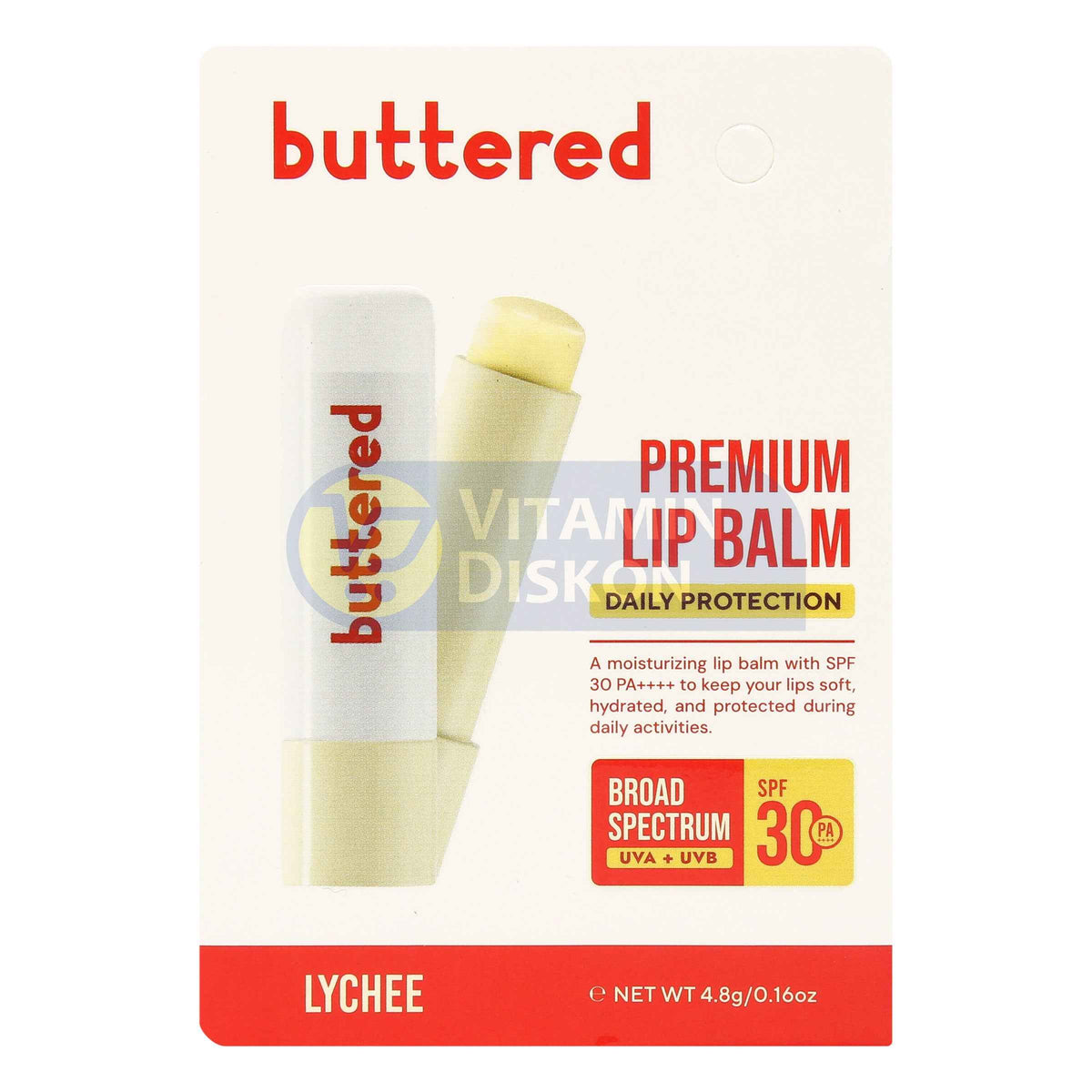 BUTTERED PREMIUM LIPBALM SPF30 PA++++ LYCHEE