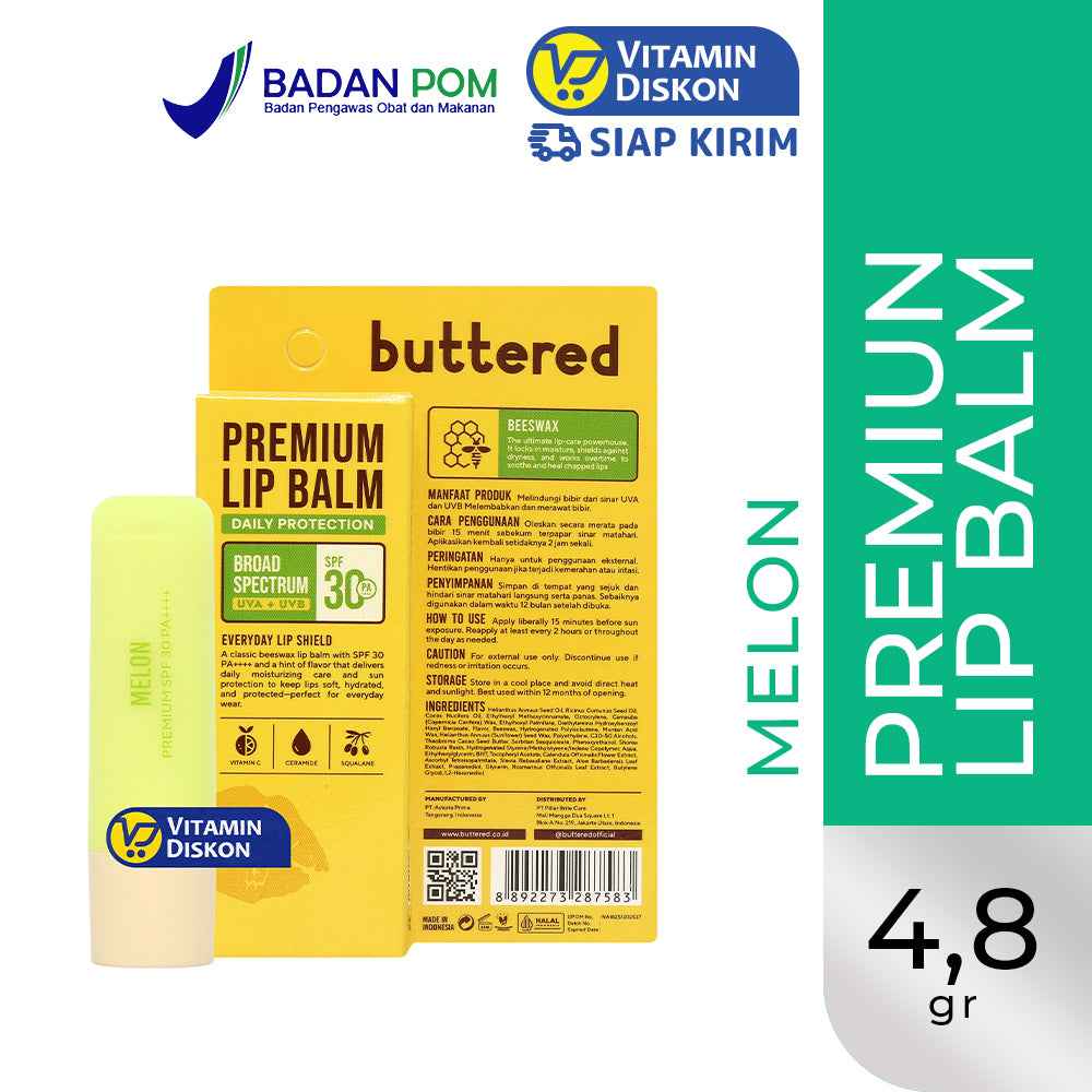 BUTTERED PREMIUM LIPBALM SPF30 PA++++ MELON
