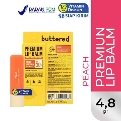 BUTTERED PREMIUM LIPBALM SPF30 PA++++ PEACH