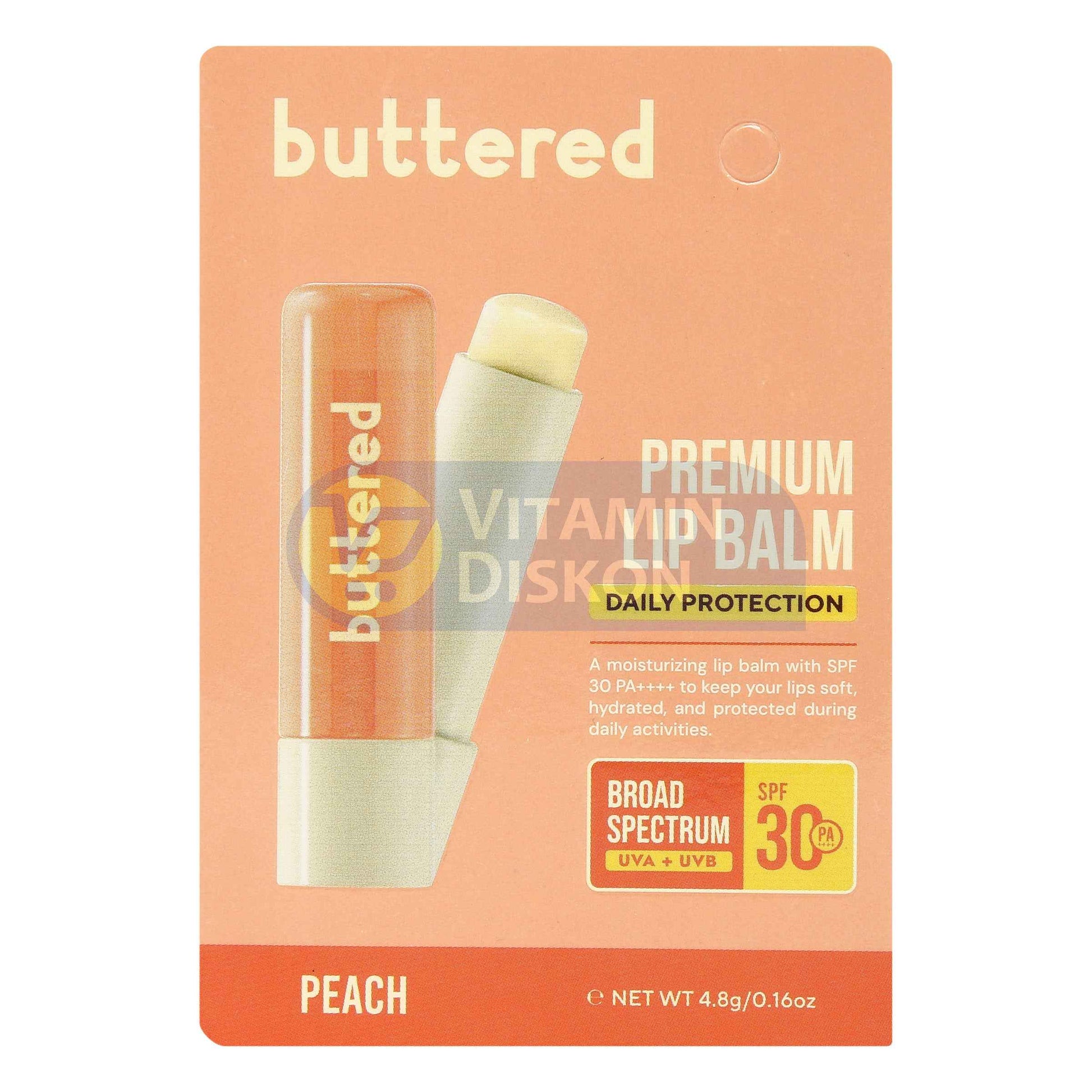 BUTTERED PREMIUM LIPBALM SPF30 PA++++ PEACH