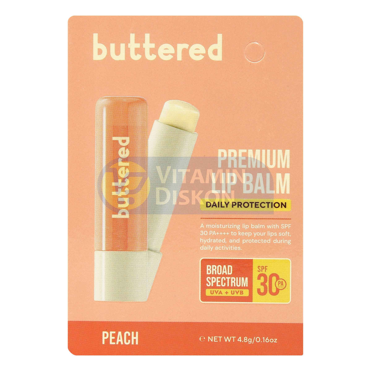 BUTTERED PREMIUM LIPBALM SPF30 PA++++ PEACH