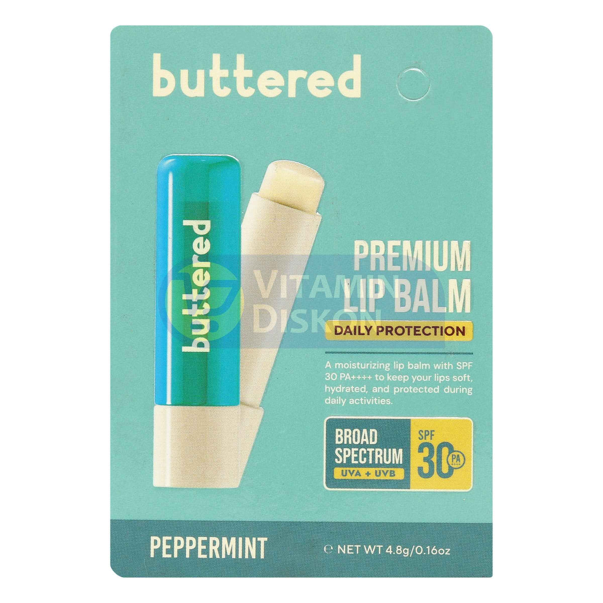 BUTTERED PREMIUM LIPBALM SPF30 PA++++ PEPPERMINT