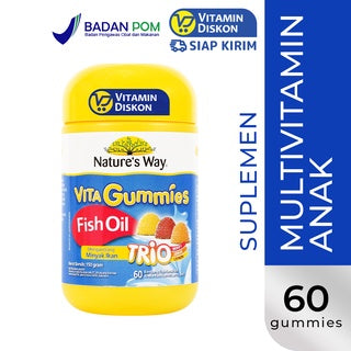 NATURE'S WAY VITA GUMMIES FISH OIL TRIO 60'S