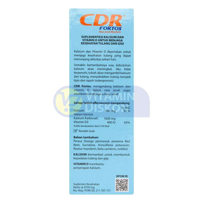 CDR FORTOS RASA JERUK MANDARIN 10 TABLET