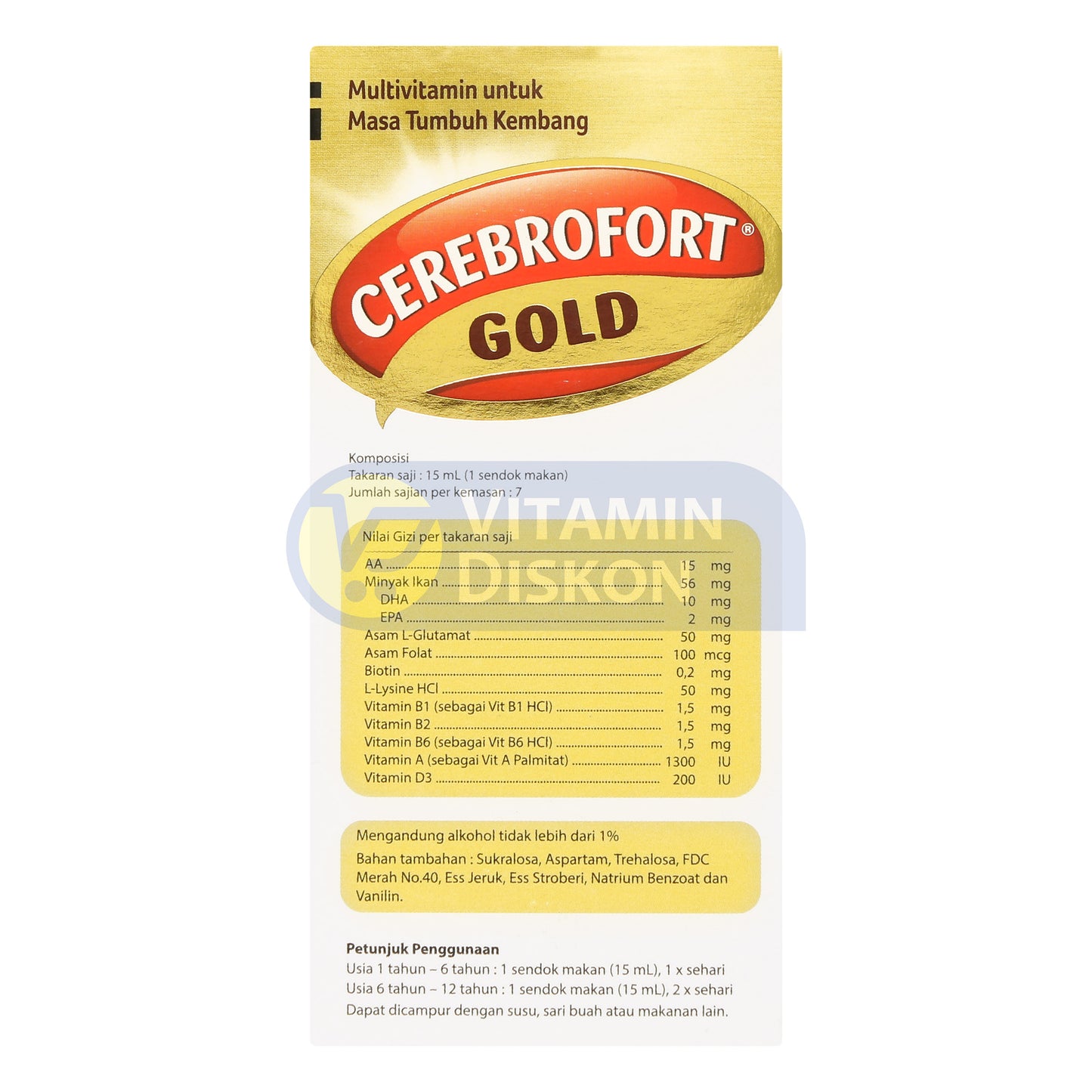 CEREBROFORT GOLD RASA JERUK 100ML