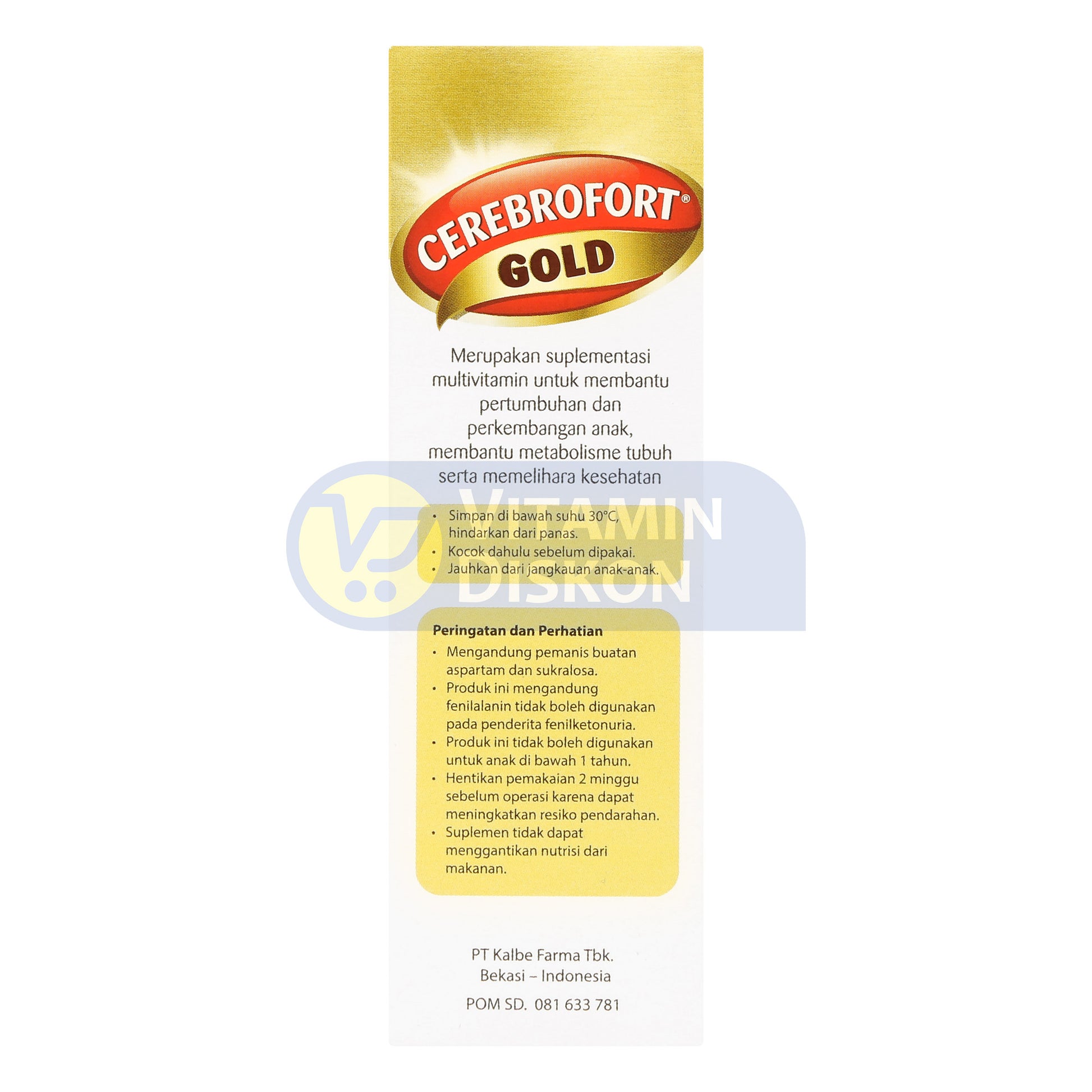 CEREBROFORT GOLD RASA JERUK 100ML