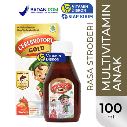 CEREBROFORT GOLD RASA STRAWBERRY 100ML