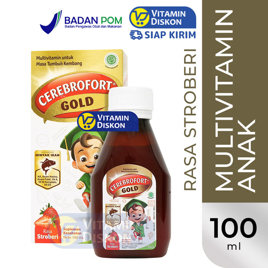 CEREBROFORT GOLD RASA STRAWBERRY 100ML