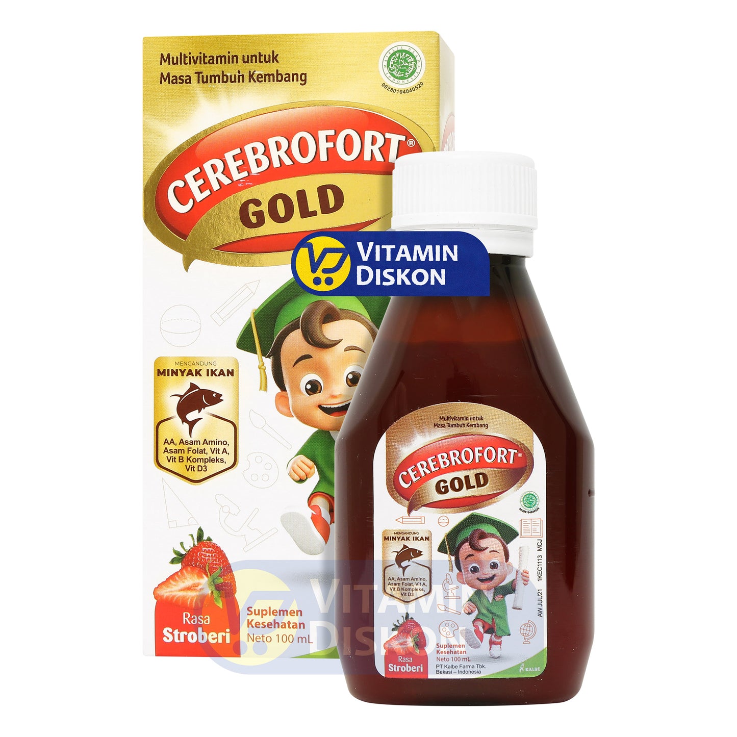 CEREBROFORT GOLD RASA STRAWBERRY 100ML