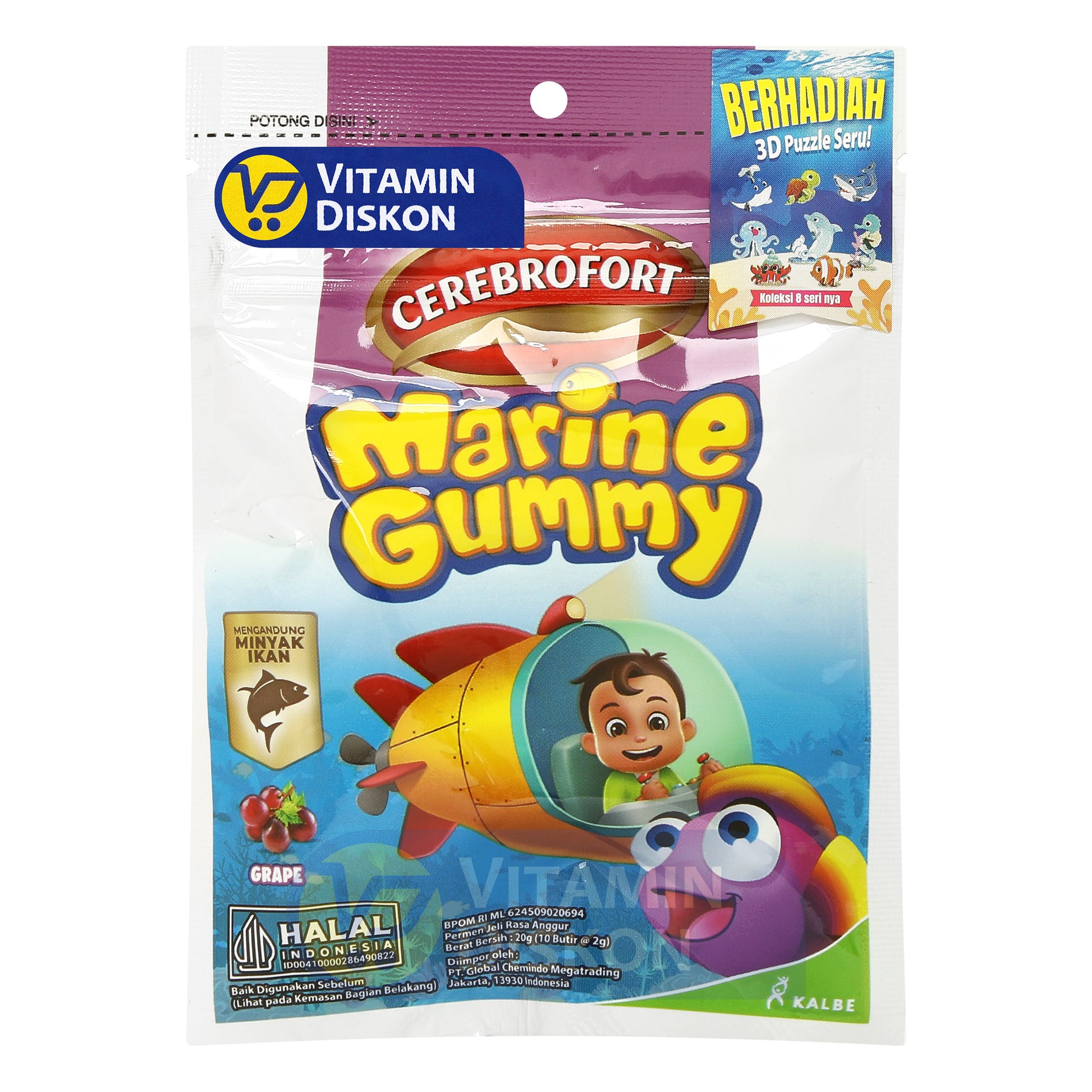 CEREBROFORT MARINE GUMMY RASA ANGGUR 20GR