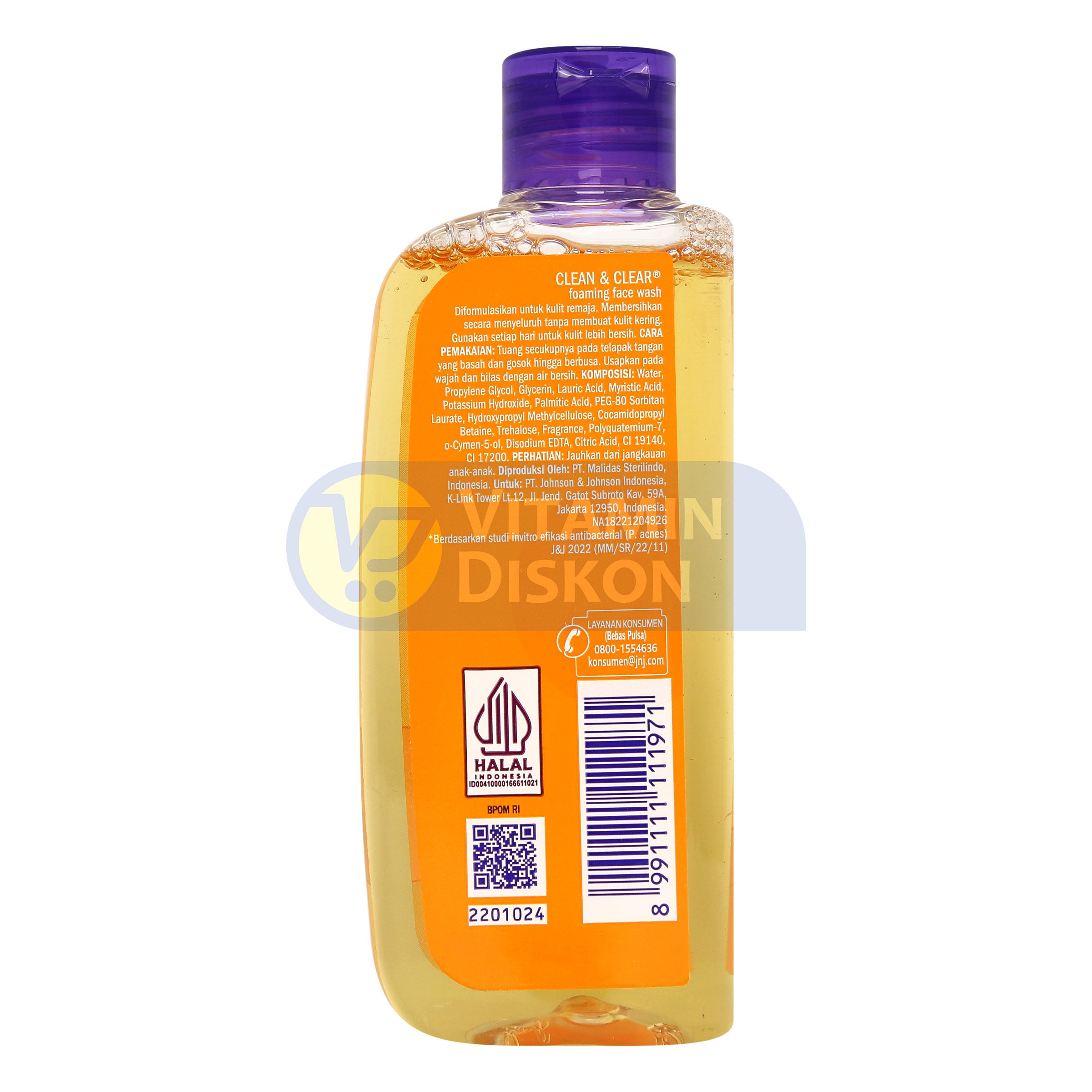 CLEAN & CLEAR FOAMING FACE WASH 100ML