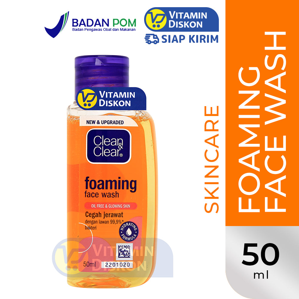 CLEAN & CLEAR FOAMING FACE WASH 50ML