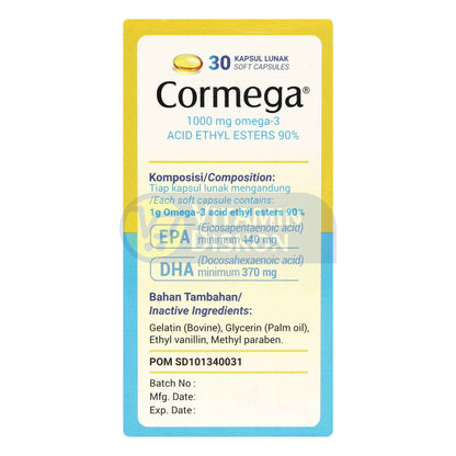 CORMEGA 1000 MG OMEGA 3 30 KAPSUL LUNAK