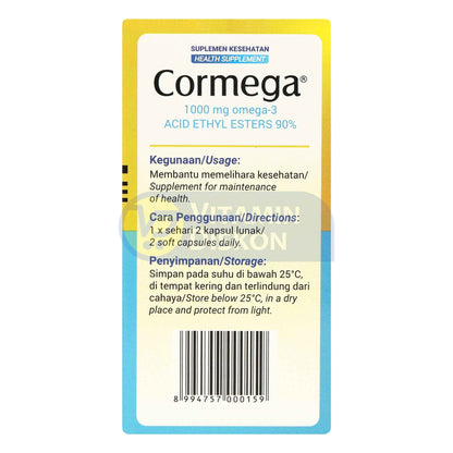 CORMEGA 1000 MG OMEGA 3 30 KAPSUL LUNAK