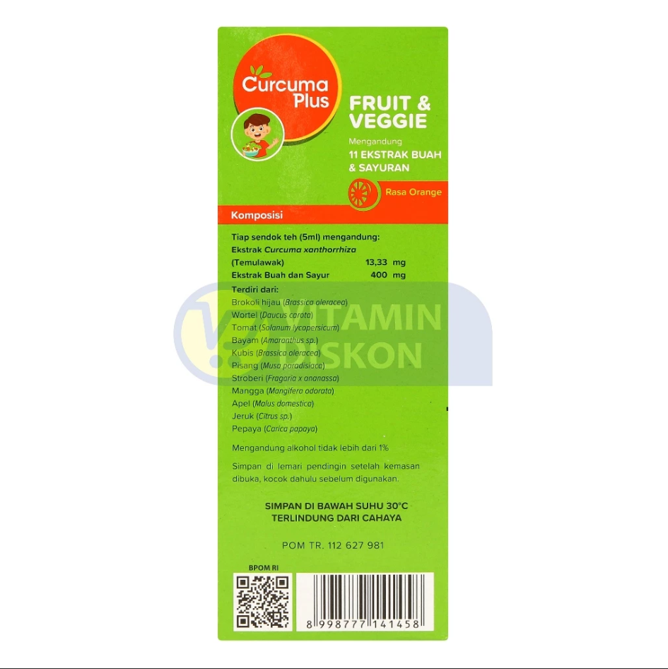 CURCUMA PLUS FRUIT AND VEGIE ORANGE - 100 ML