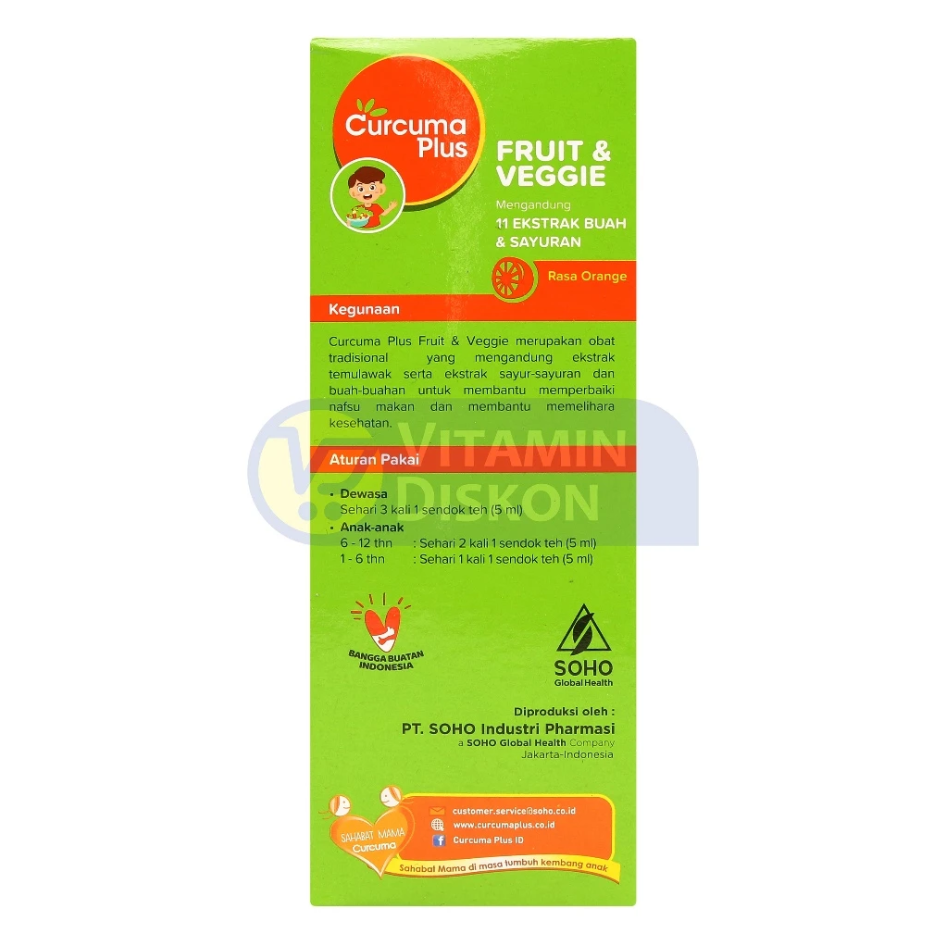 CURCUMA PLUS FRUIT AND VEGIE ORANGE - 100 ML