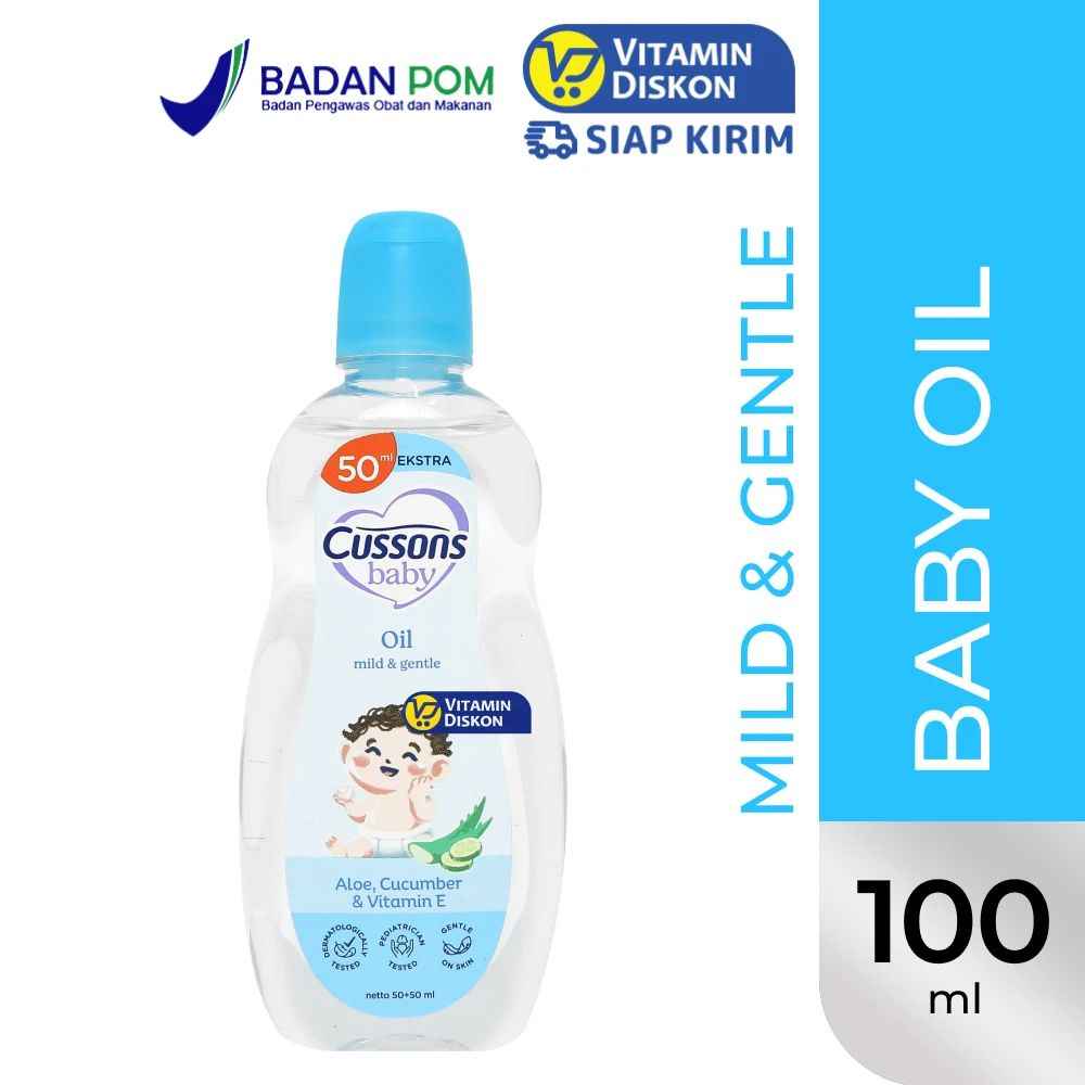 CUSSONS BABY OIL 50ML EXTRA FILL MILD & GENTLE 50ML+50ML