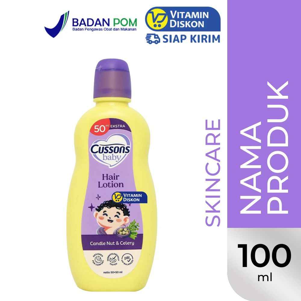 CUSSONS BABY HAIR LOTION EXTRA FILL CANDLE NUT 50ML+50ML