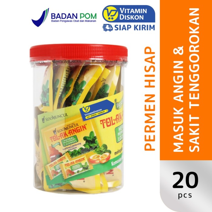 SIDOMUNCUL PERMEN TOLAK ANGIN TOPLES - 1 TOPLES (20 PCS)