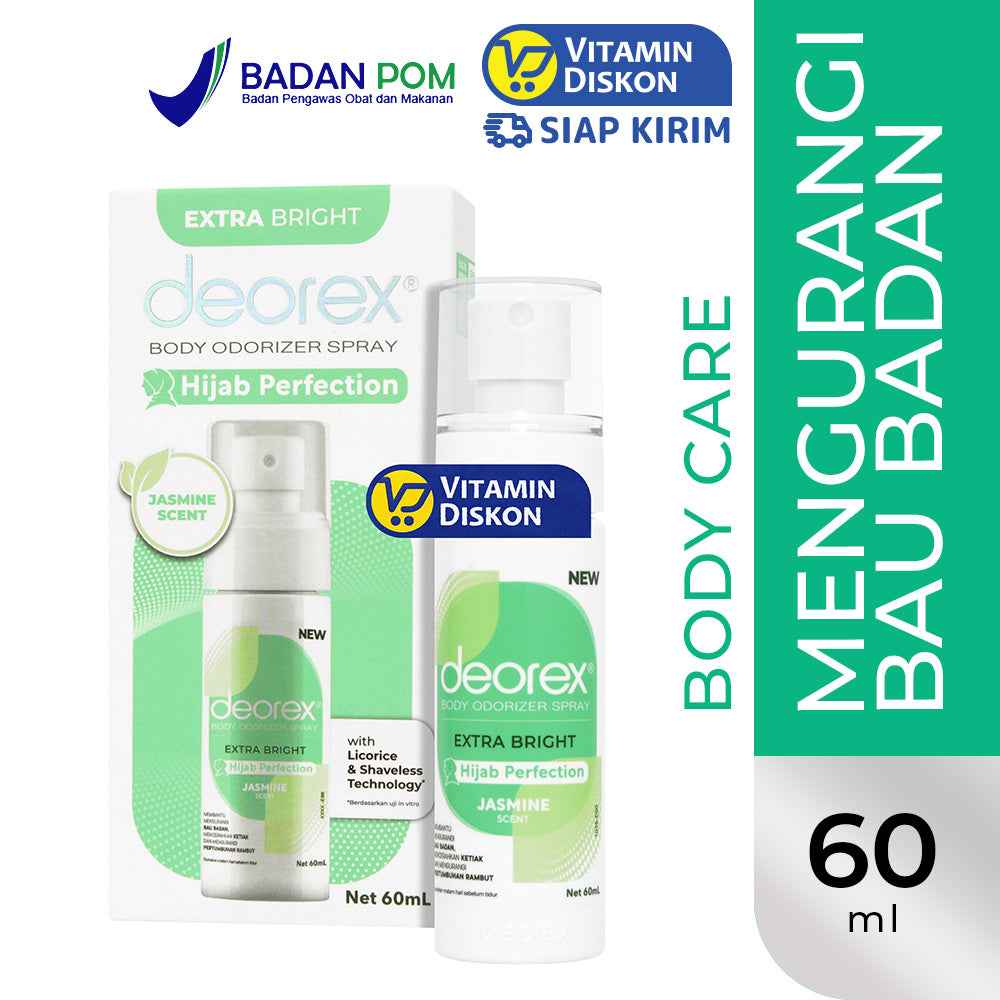 DEOREX BODY ODORIZER SPRAY EXTRA BRIGHT JASMINE SCENT 60 ML