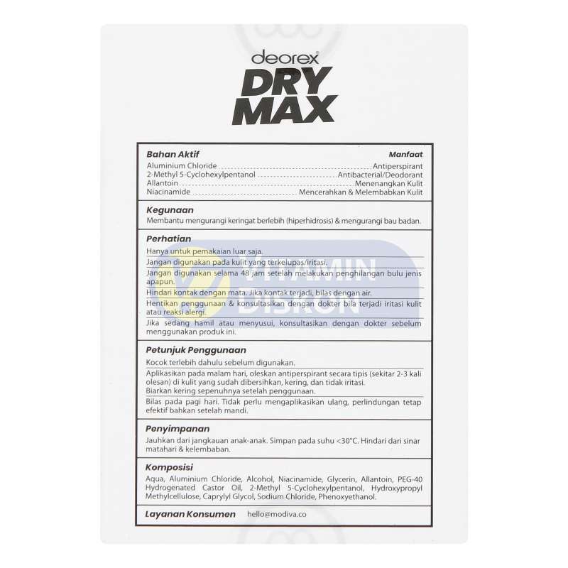 DEOREX DRYMAX ORIGINAL ANTIPERSPIRANT 30ML