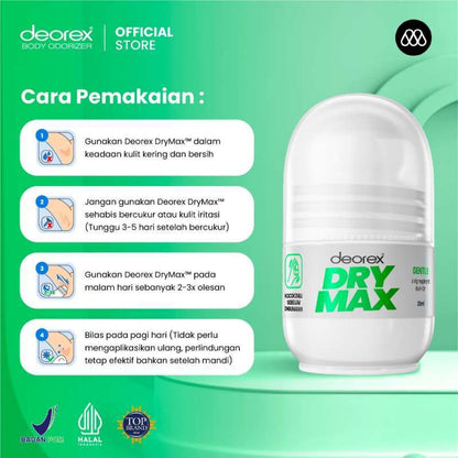DEOREX DRYMAX ORIGINAL ANTIPERSPIRANT 30ML