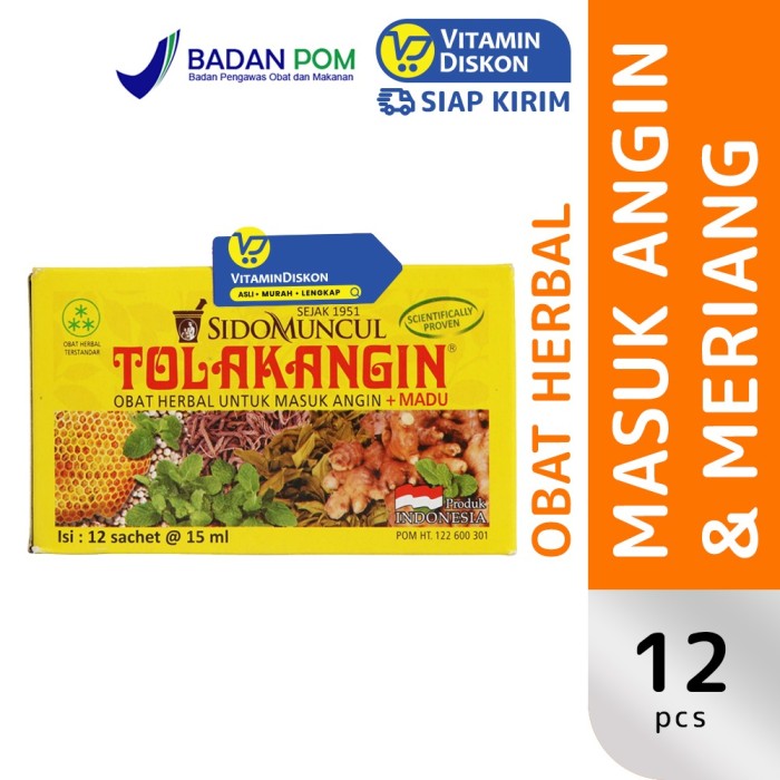 SIDOMUNCUL TOLAK ANGIN CAIR - 1 BOX (12 PCS)