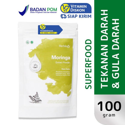 HERBILOGY MORINGA EXTRACT POWDER 100GR BPOM UNTUK KESEHATAN ANAK