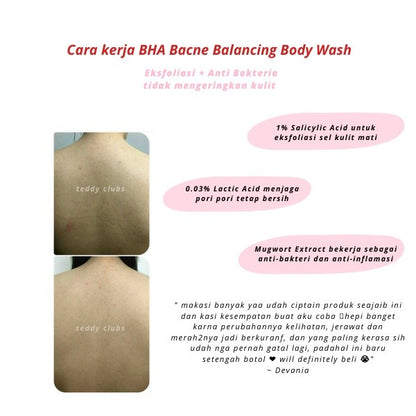 TEDDY CLUBS BHA BACNE BALANCING BODY WASH 236ML