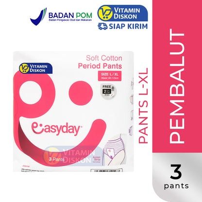 EASYDAY SOFT COTTON PERIOD PANTS SIZE L/XL