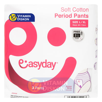 EASYDAY SOFT COTTON PERIOD PANTS SIZE L/XL
