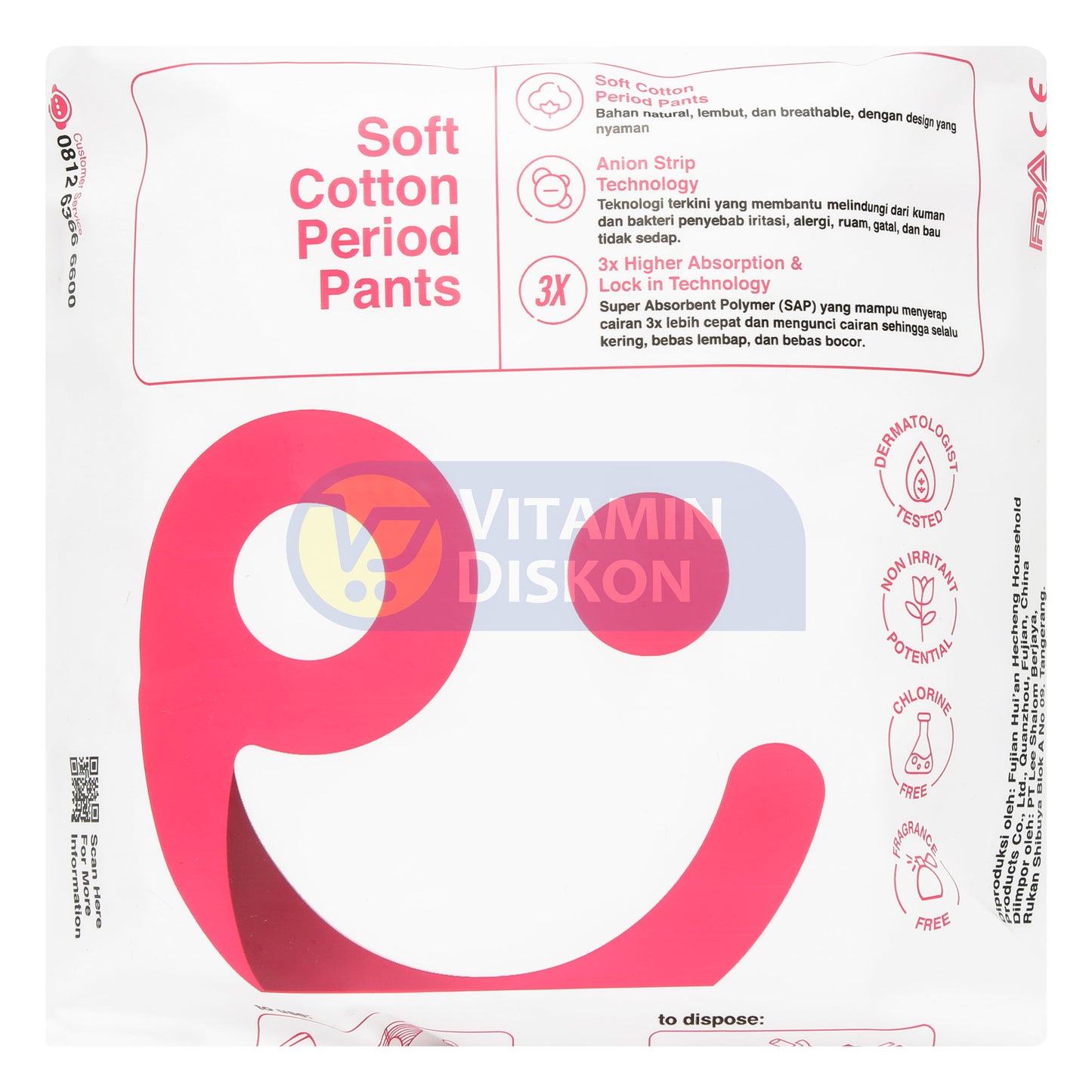 EASYDAY SOFT COTTON PERIOD PANTS SIZE L/XL